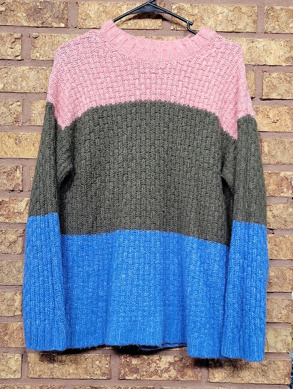 American Eagle Oversized Colorblock Knit Sweater Size Small